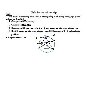 100 Bài Hình học ôn thi vào THPT